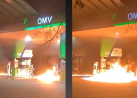 V Nitře se žena pokusila zapálit čerpací stanici. 30 litrů benzínu rozlila a zapálila