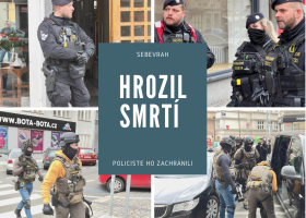 Zásahová jednotka, PMJ i OHSka zachraňovali muže, který hrozil skokem z pátého patra